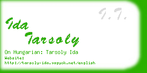 ida tarsoly business card